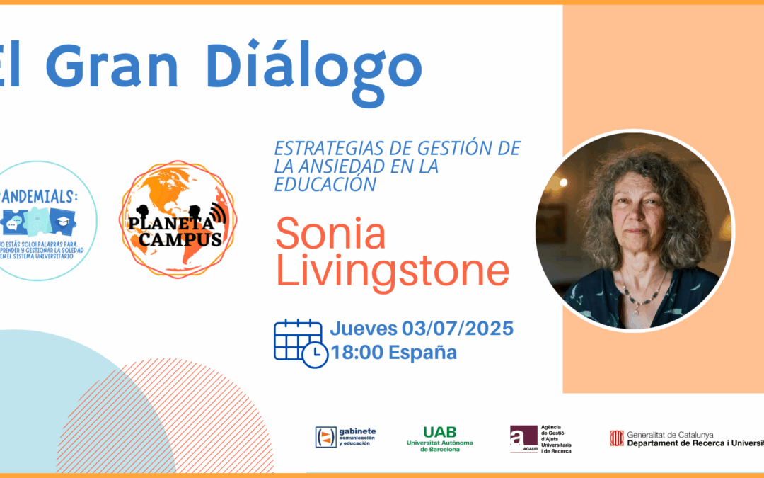 Inscríbete a la conferencia con Sonia Livingstone sobre la gestión de la ansiedad en el contexto educativo