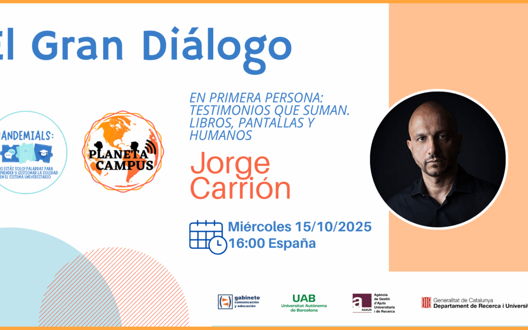 Jorge Carrión clausurará el ciclo de conversaciones ‘El Gran Diálogo’