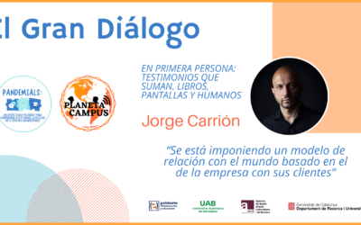 Jorge Carrión: ‘Se está imponiendo un modelo de relación con el mundo basado en el de la empresa con sus clientes’